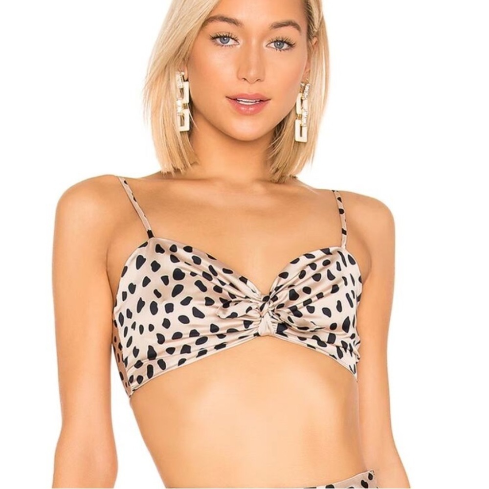 Lovers & Friends Becca Bralette Crop Top in Mara Animal Print XS